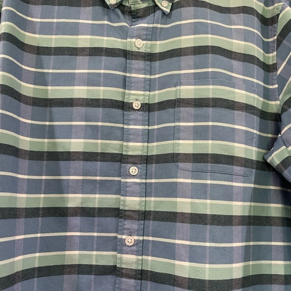 Men’s J. Crew Slim Flex Oxford Plaid Large Shirt